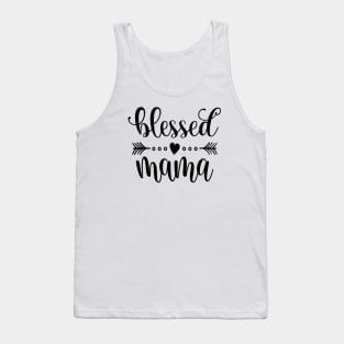 Simple Blessed Mama Mother's Day Inspirational Quote Tank Top